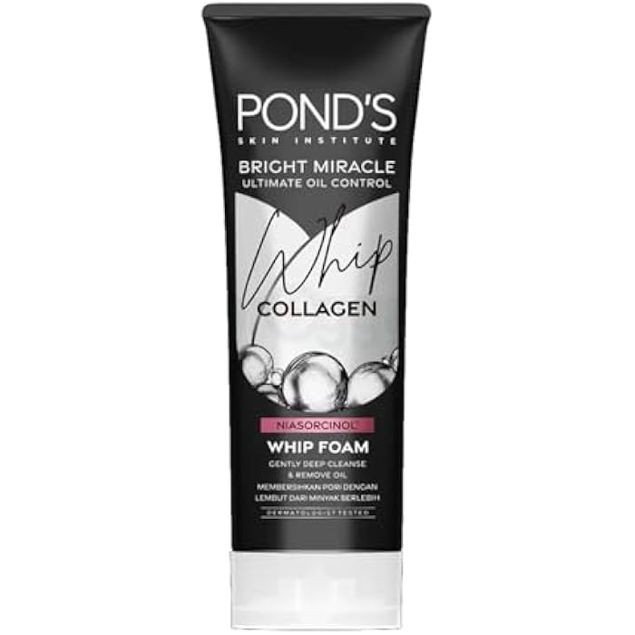 Pond'S Serum Whip Facial Foam, For Clean, Nourished And Bright Skin, Pure Bright, Infused With Collagen Serum, Vitamin B3 & Activated Charcoal,100G - Image 1